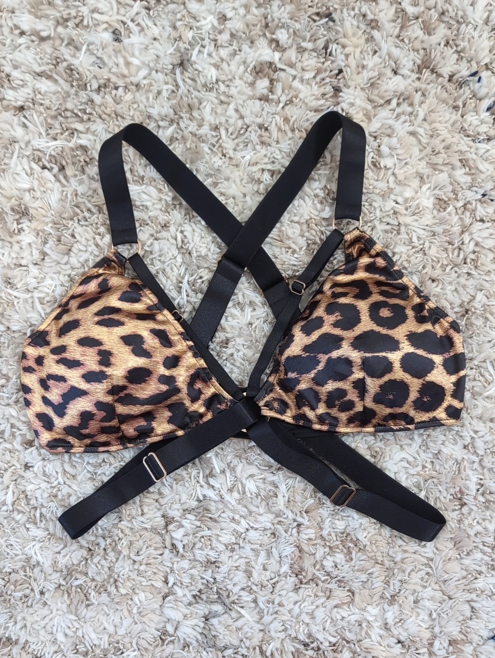 Leopard Print Strappy Bralette